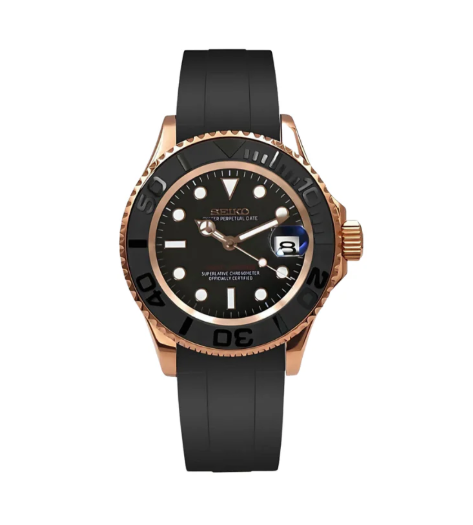 Seiko Mod Yachtmaster Bronze (Rubber Strap)