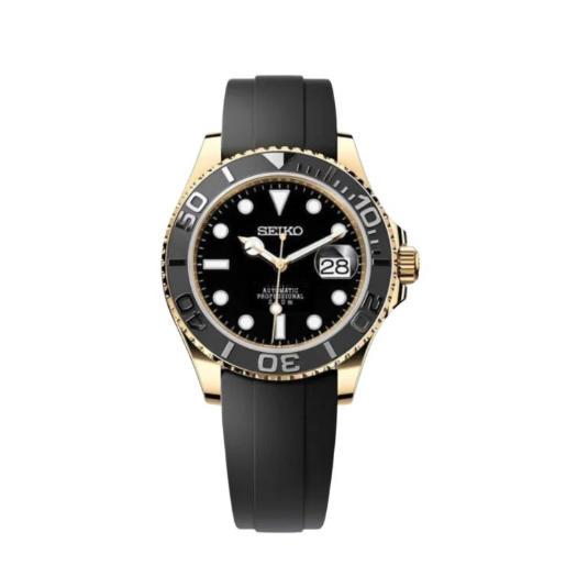 Seiko Mod Yachtmaster Gold (Rubber Strap)