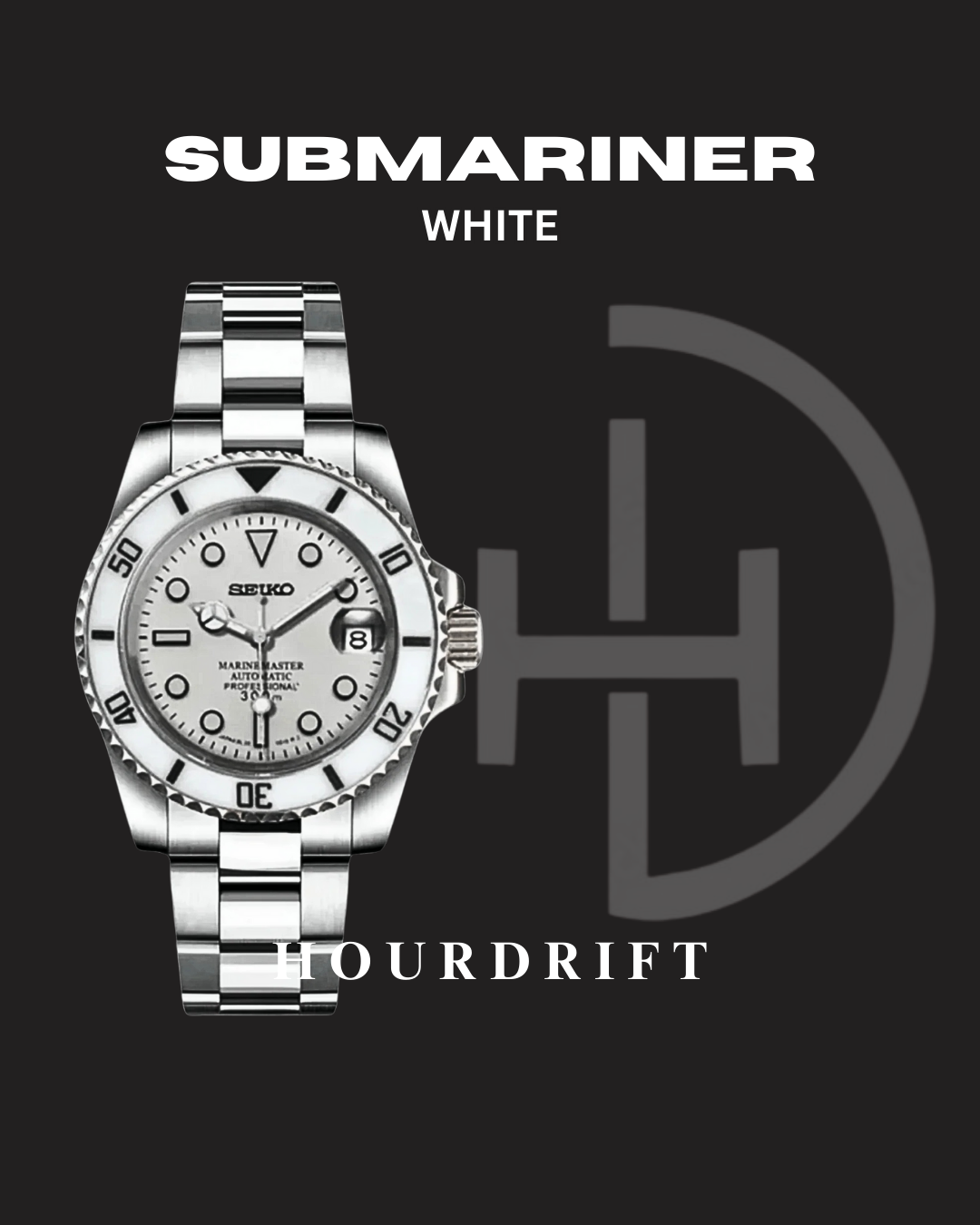 Seiko Mod Submariner White