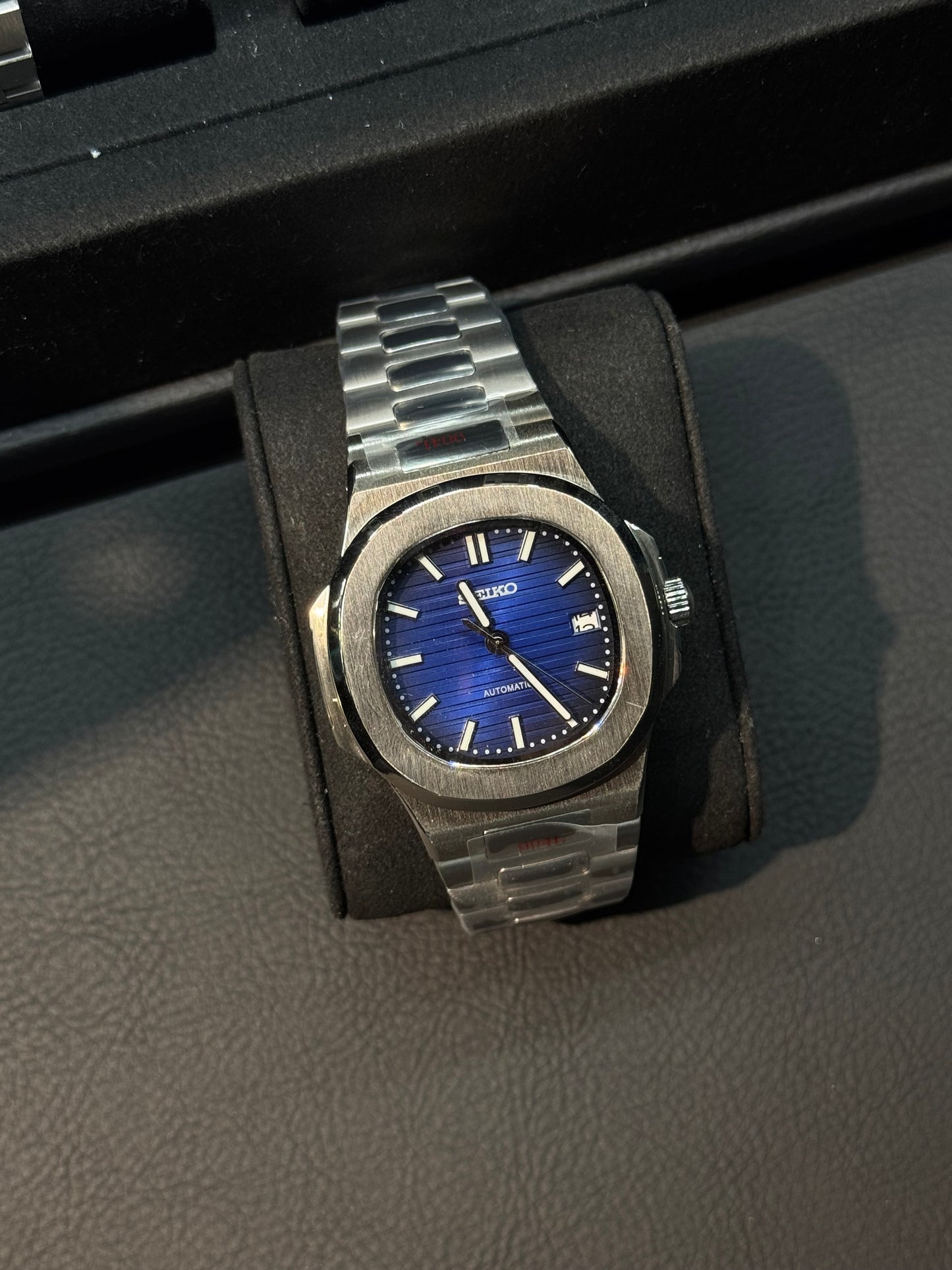 Seiko Mod Nautilus Deep Blue
