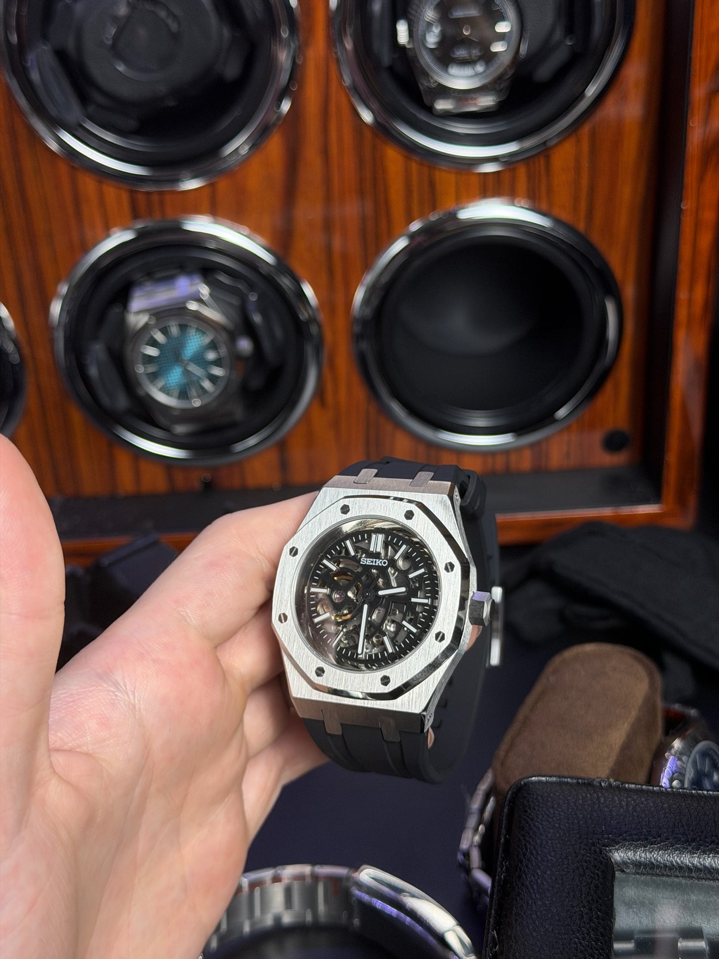 Seiko Mod Royal Oak Skeleton (Rubber Strap)