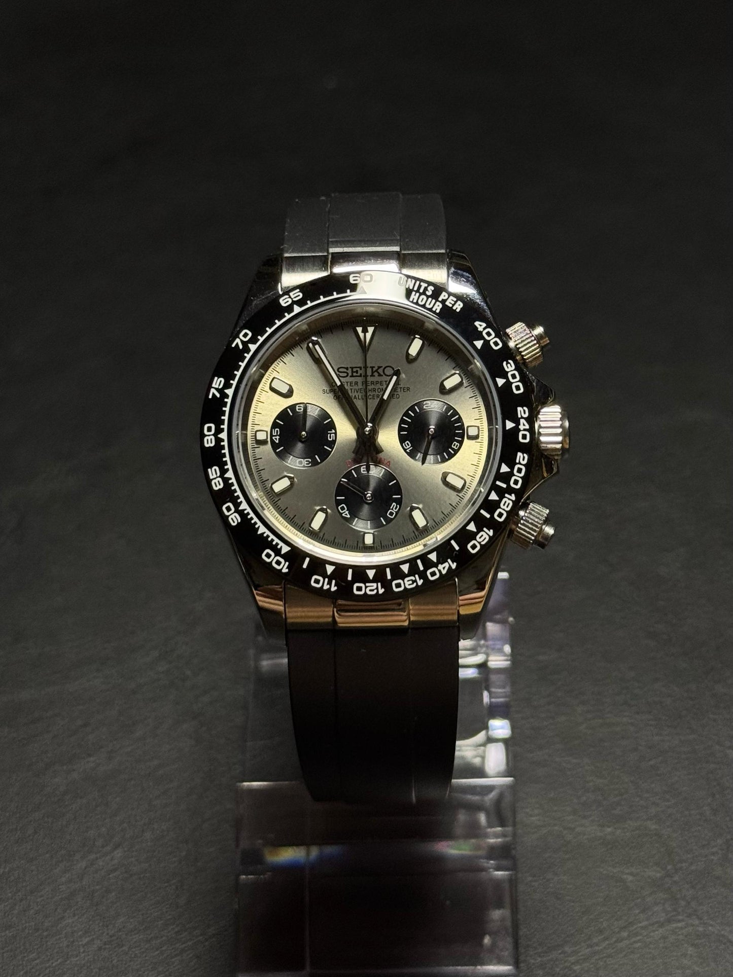 Seiko Mod Daytona Rose Gold Dial (Rubber Strap)