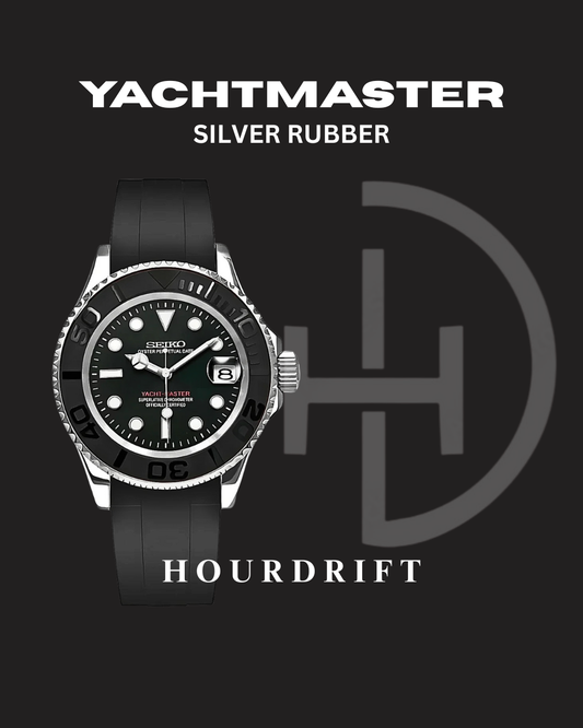 Seiko Mod Yachtmaster Silver (Rubber Strap)