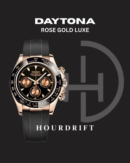 Seiko Mod Daytona Rose Gold Luxe (Rubber Strap)