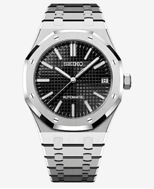 Seiko Mod Royal Oak Black Automatic