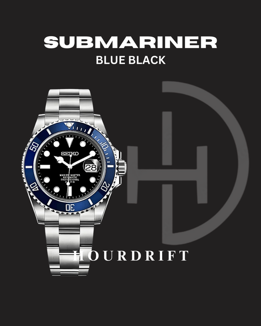 Seiko Mod Submariner Blue Black