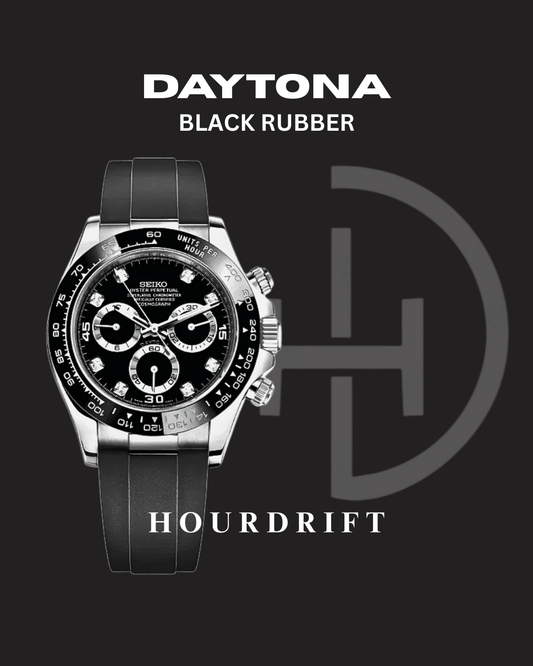 Seiko Mod Daytona Black (Rubber Strap)