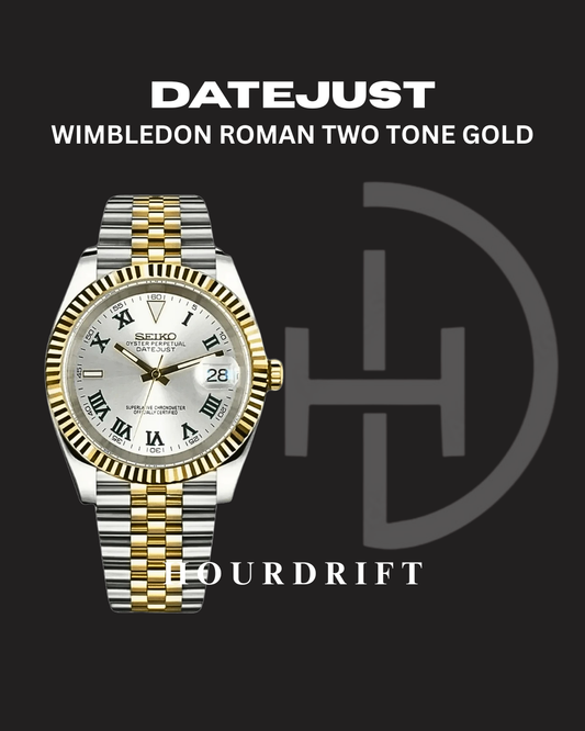 Seiko Mod Datejust Wimbledon Two Tone Gold