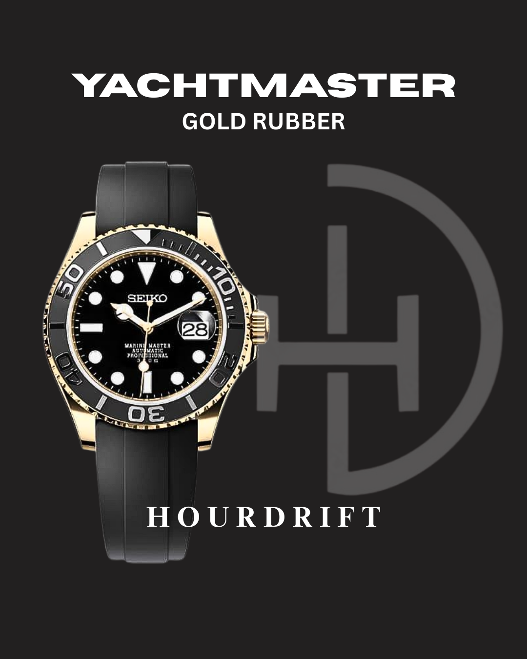 Seiko Mod Yachtmaster Gold (Rubber Strap)