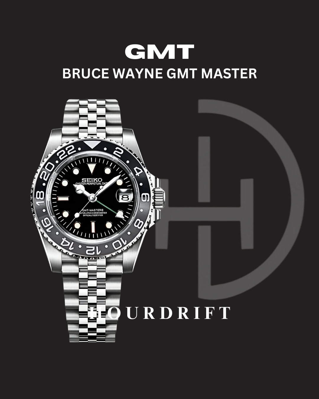 Seiko Mod Bruce Wayne GMT