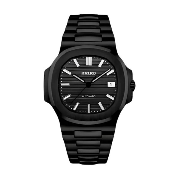 Seiko Mod Nautilus Full Black