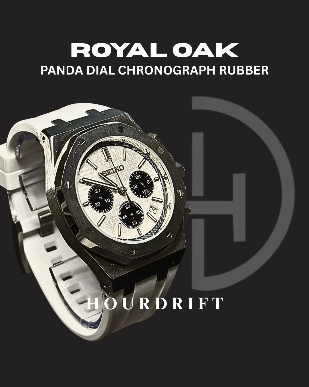 Seiko Mod Royal Oak Panda (Rubber Strap)