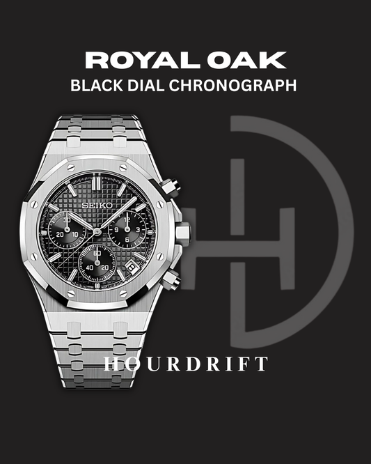 Seiko Mod Royal Oak Black Dial
