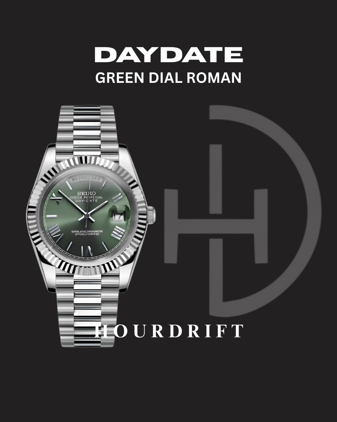 Seiko Mod Daydate Green