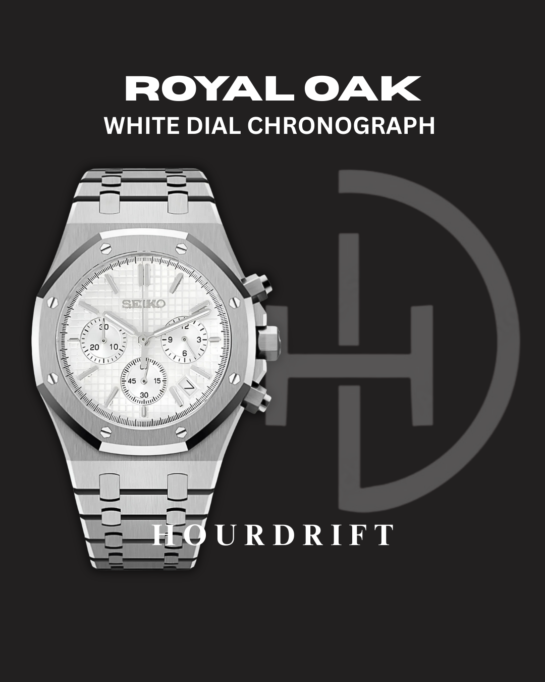 Seiko Mod Royal Oak White Dial