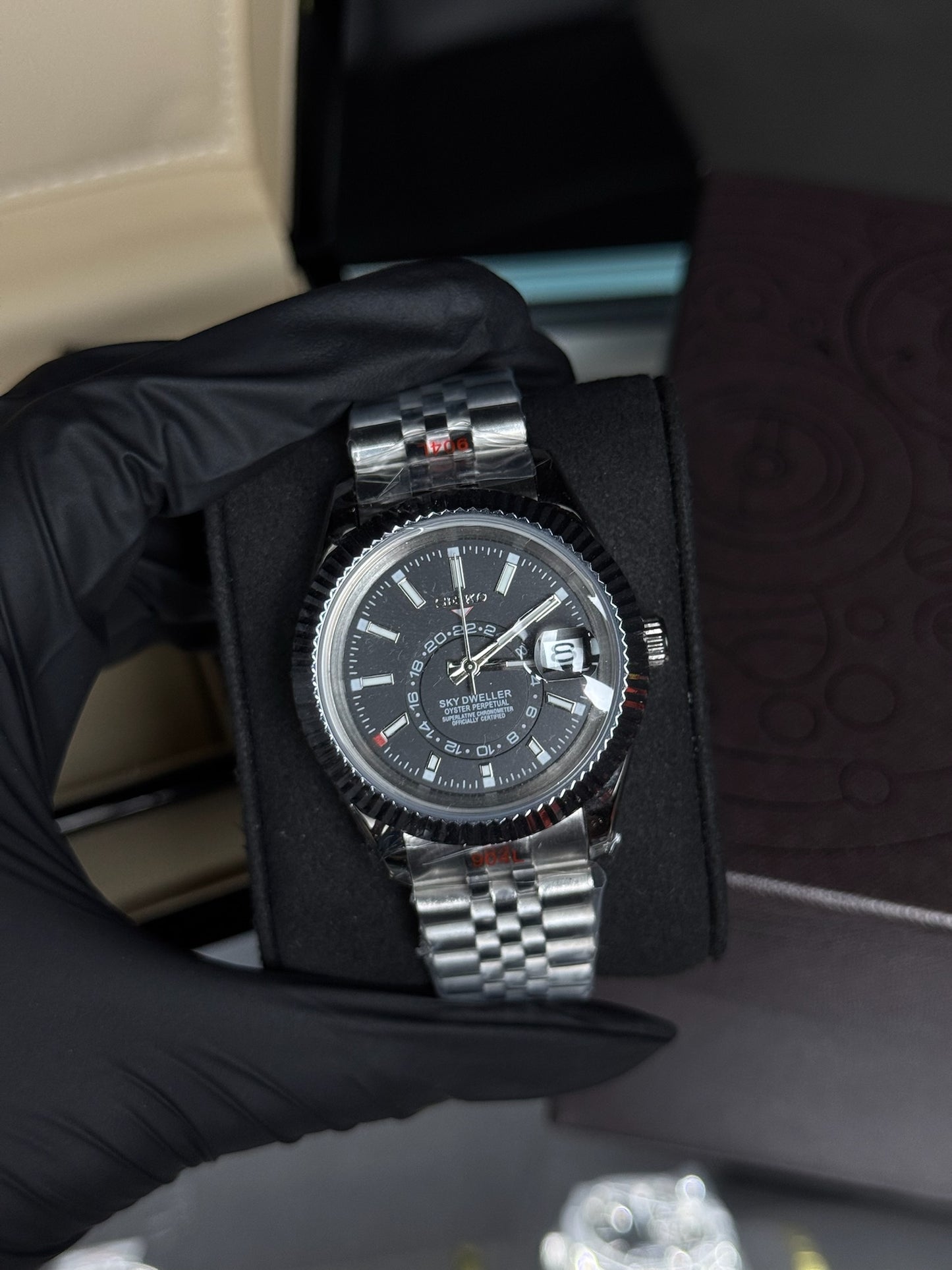 Seiko Mod Skydweller Black Dial