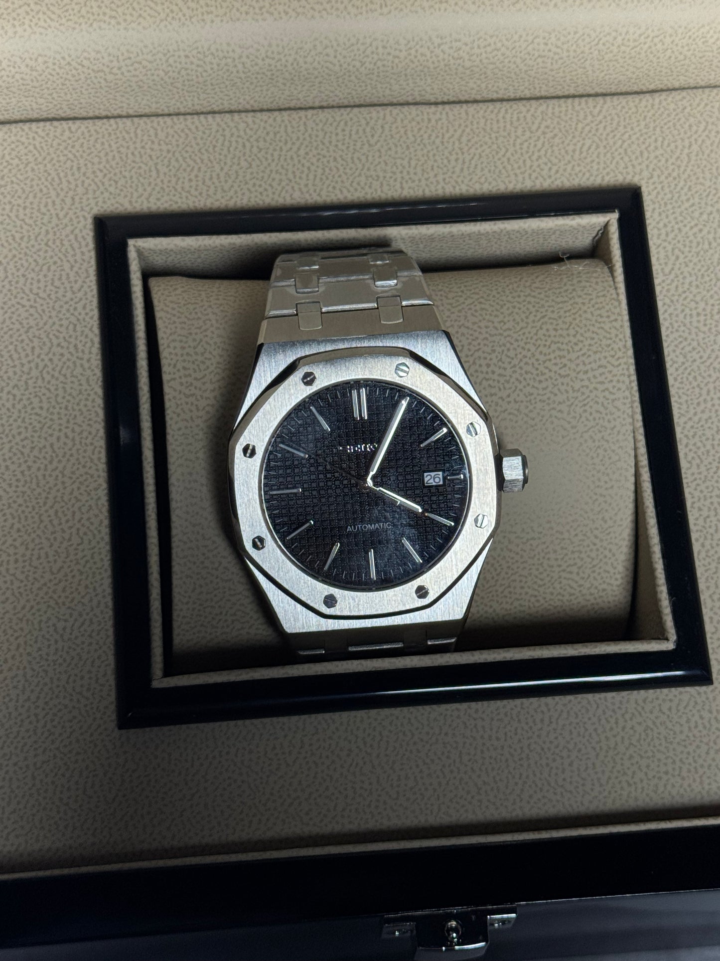 Seiko Mod Royal Oak Black Automatic
