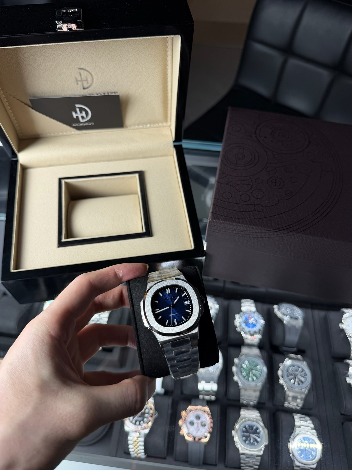 Seiko Mod Nautilus Deep Blue