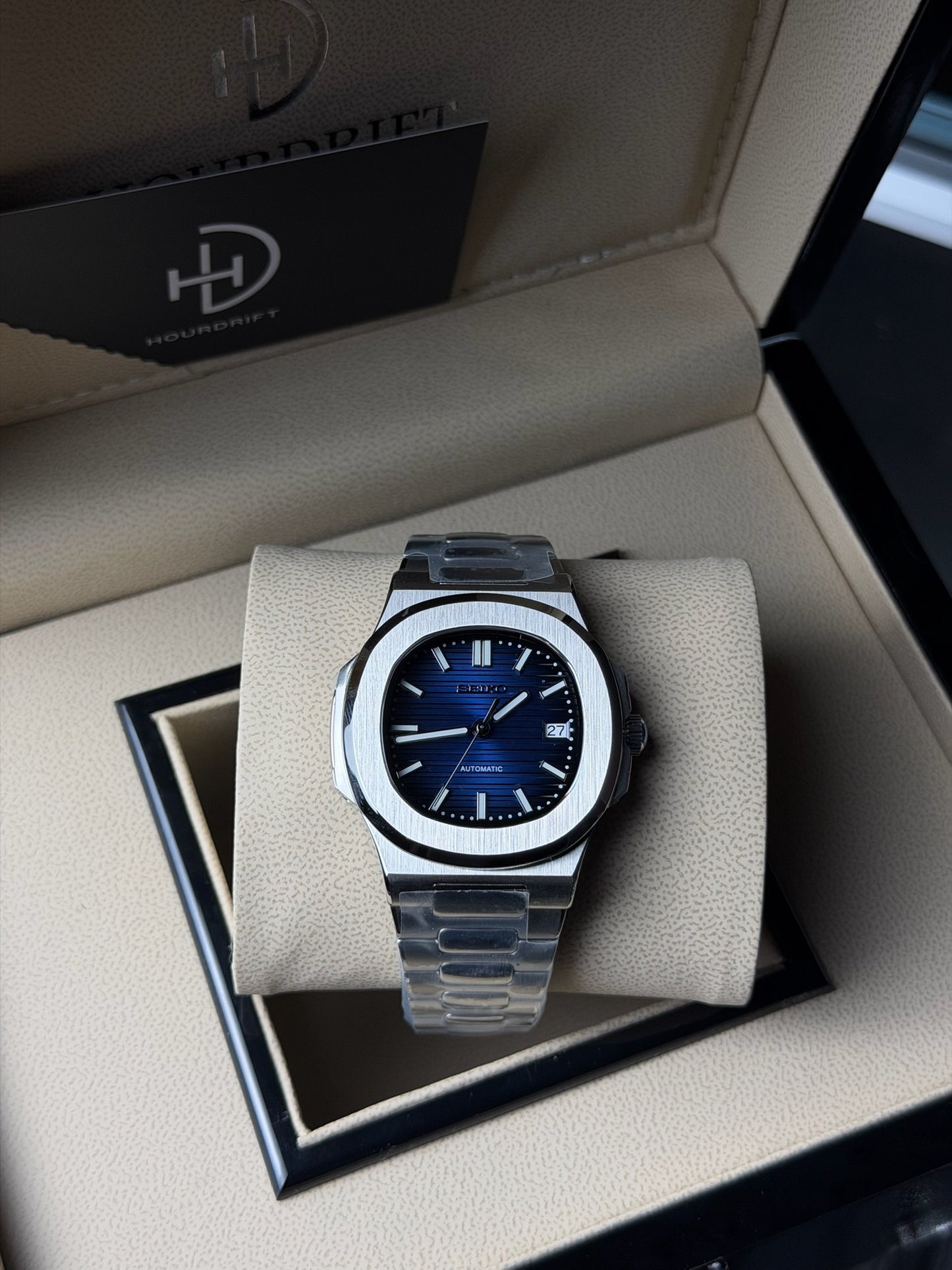 Seiko Mod Nautilus Deep Blue