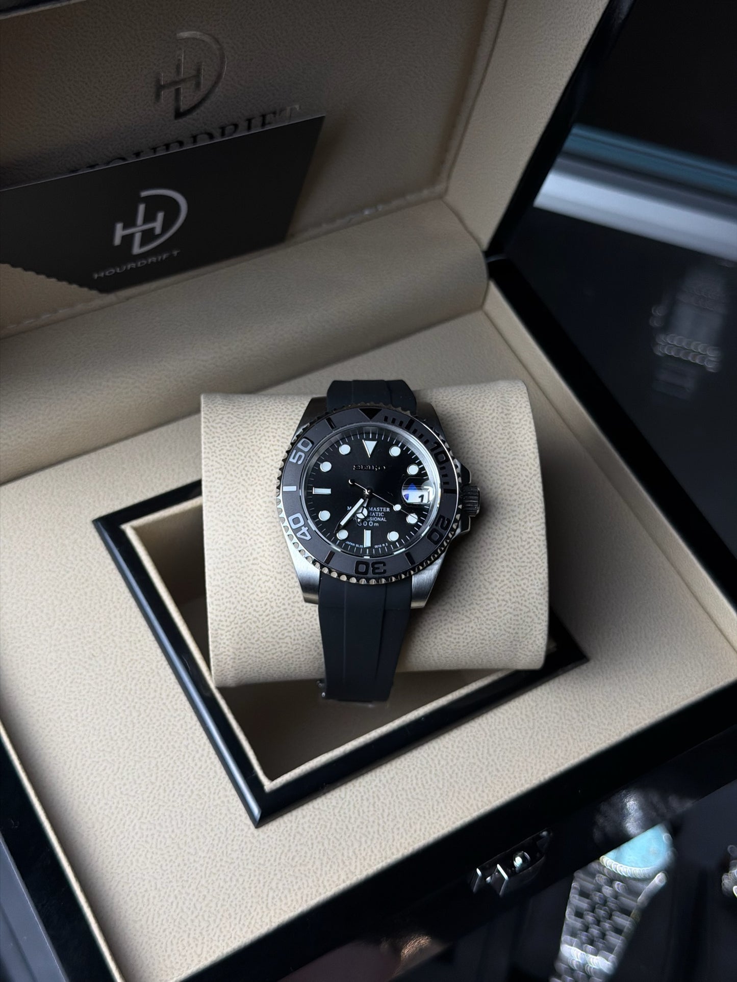 Seiko Mod Yachtmaster Silver (Rubber Strap)