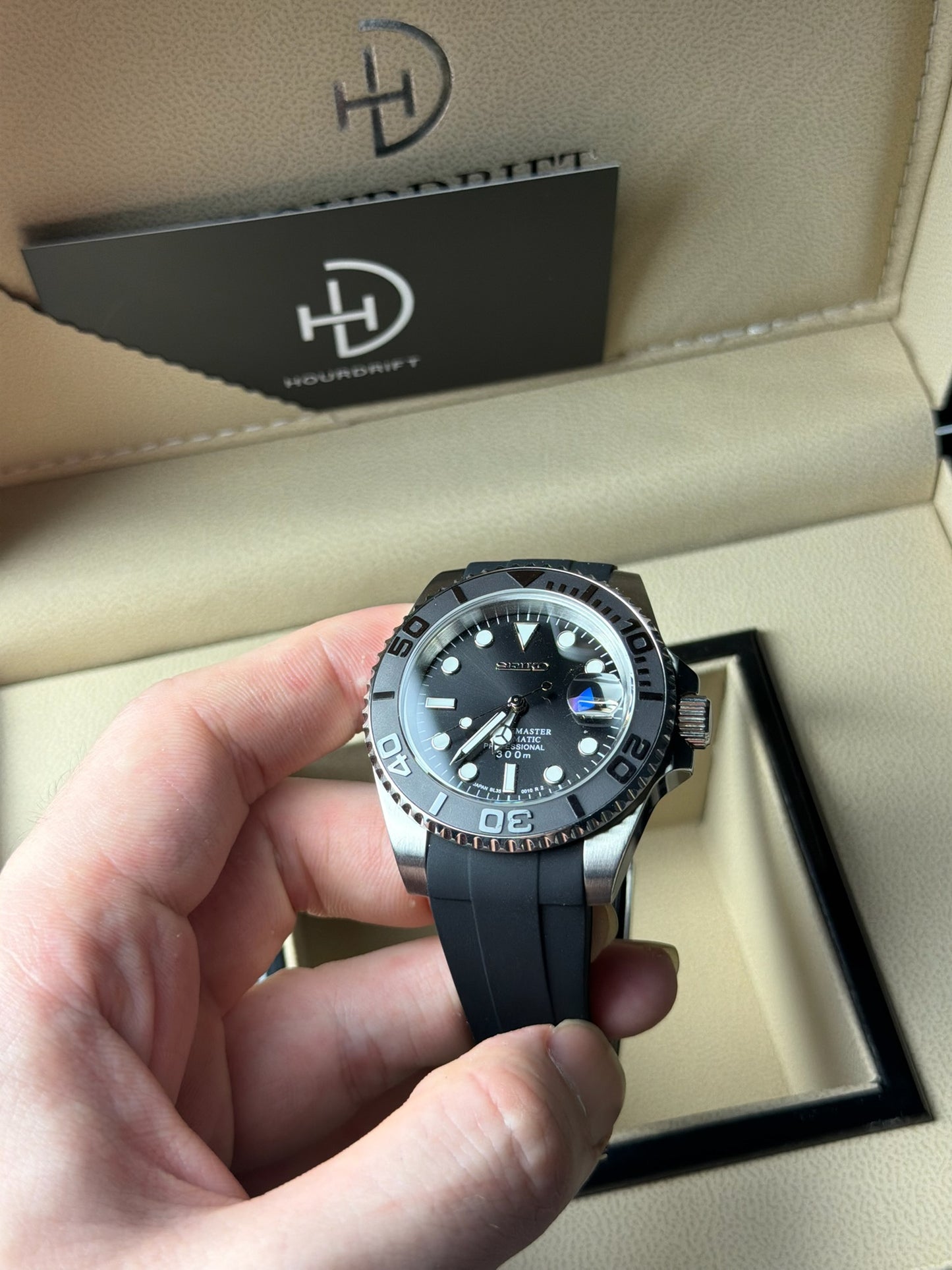 Seiko Mod Yachtmaster Silver (Rubber Strap)