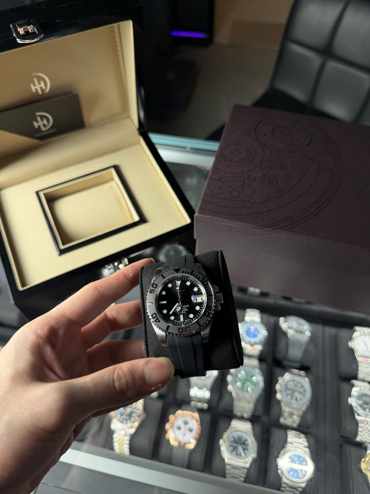 Seiko Mod Yachtmaster Silver (Rubber Strap)
