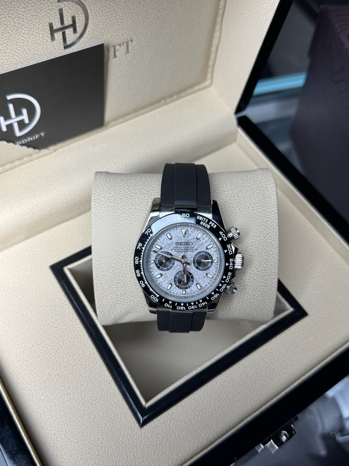 Seiko Mod Daytona Meteorite Dial (Rubber Strap)