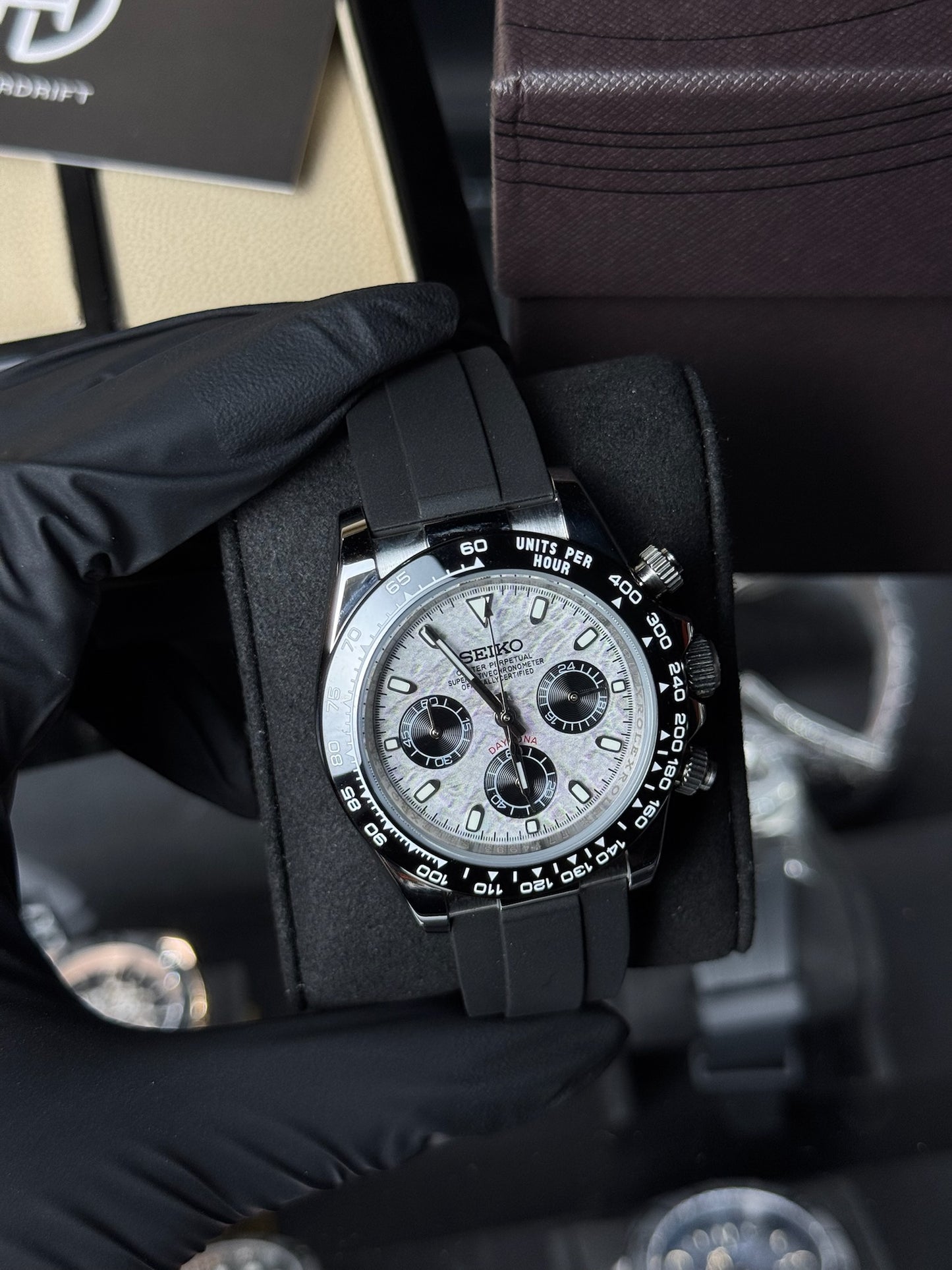 Seiko Mod Daytona Meteorite Dial (Rubber Strap)