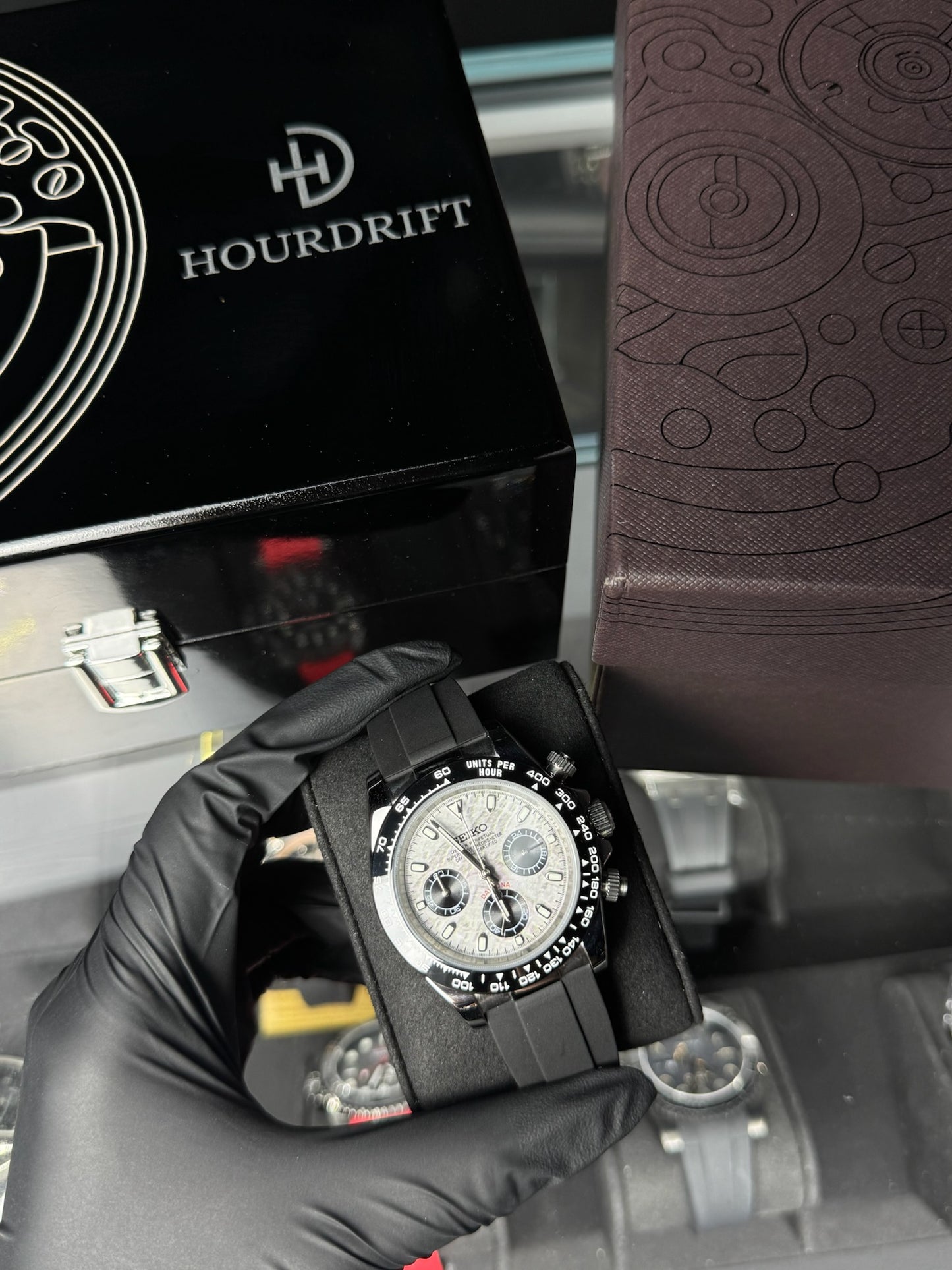 Seiko Mod Daytona Meteorite Dial (Rubber Strap)