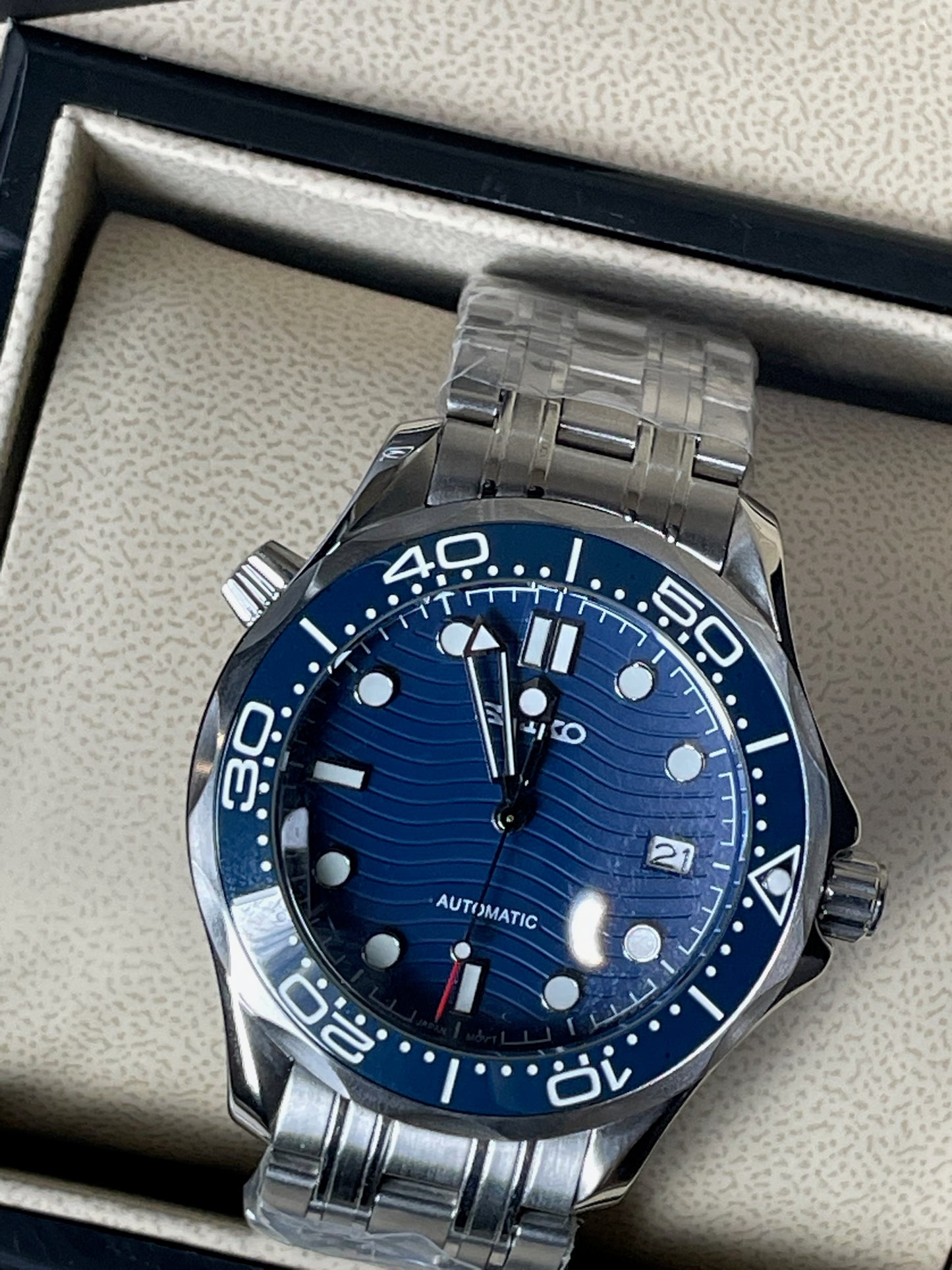 Seiko Mod Seamaster Diver Blue