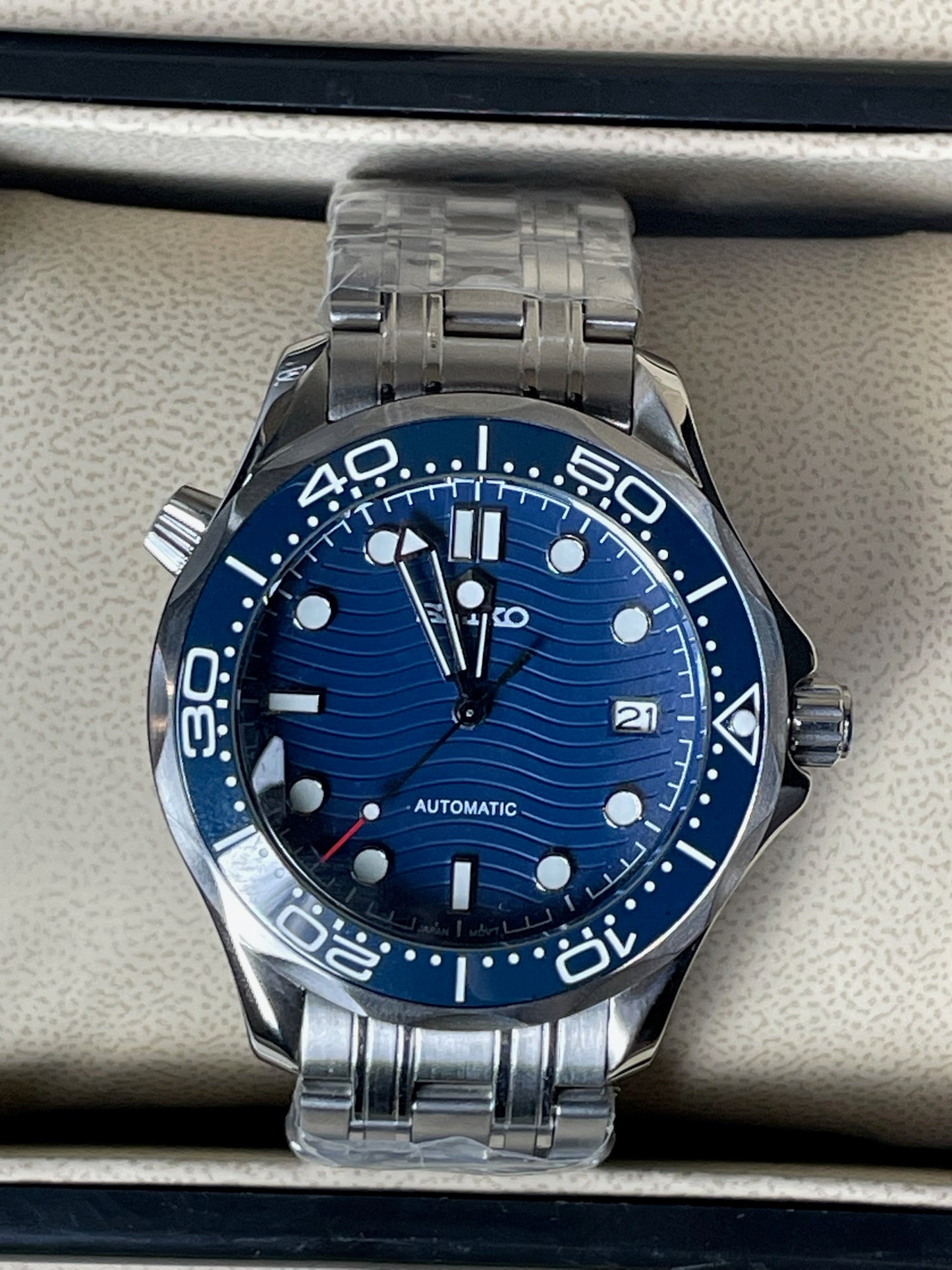 Seiko Mod Seamaster Diver Blue