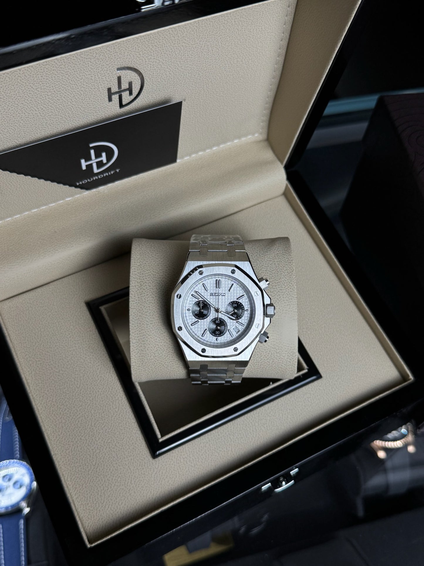 Seiko Mod Royal Oak Panda Chrono
