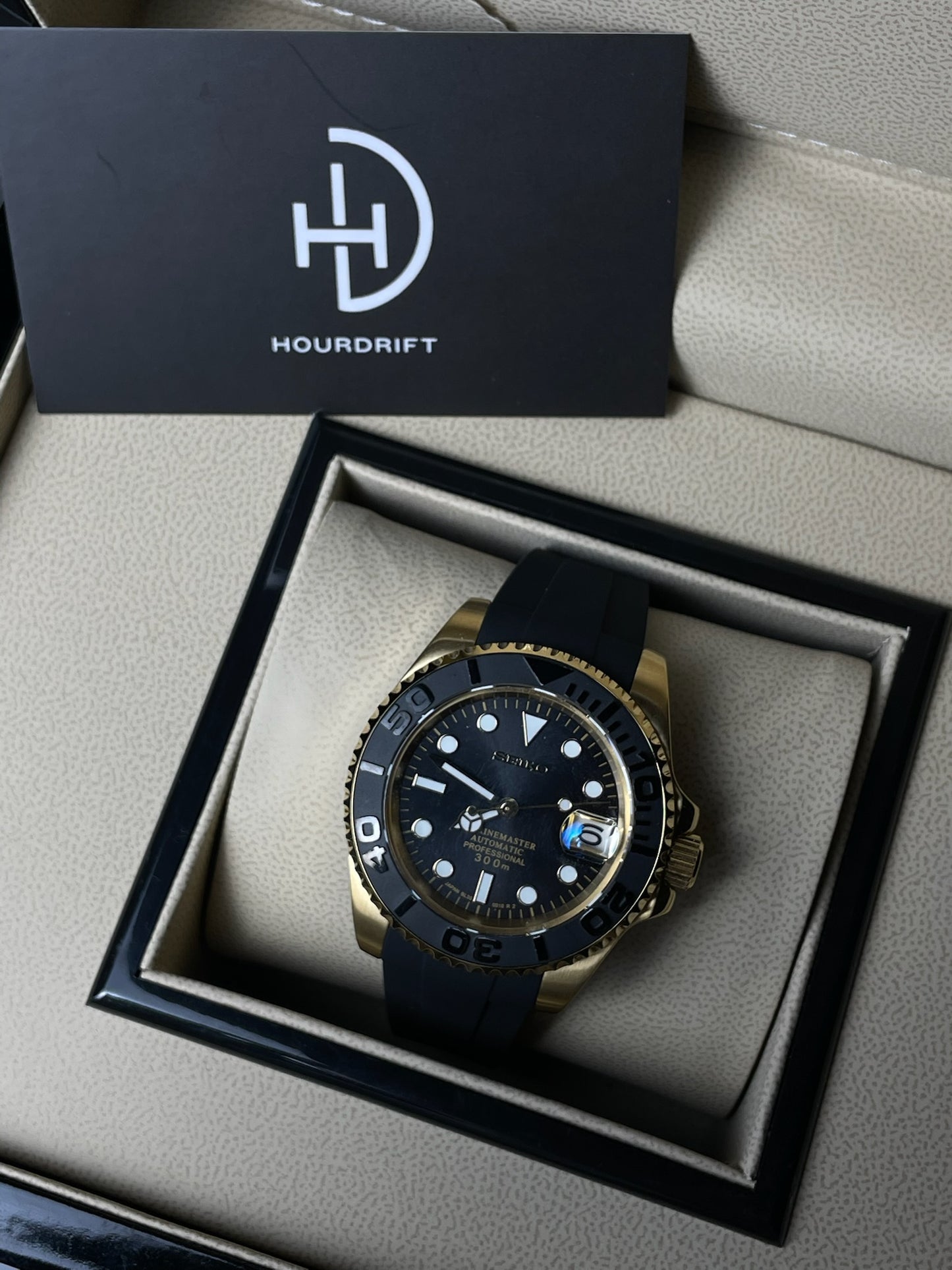 Seiko Mod Yachtmaster Gold (Rubber Strap)