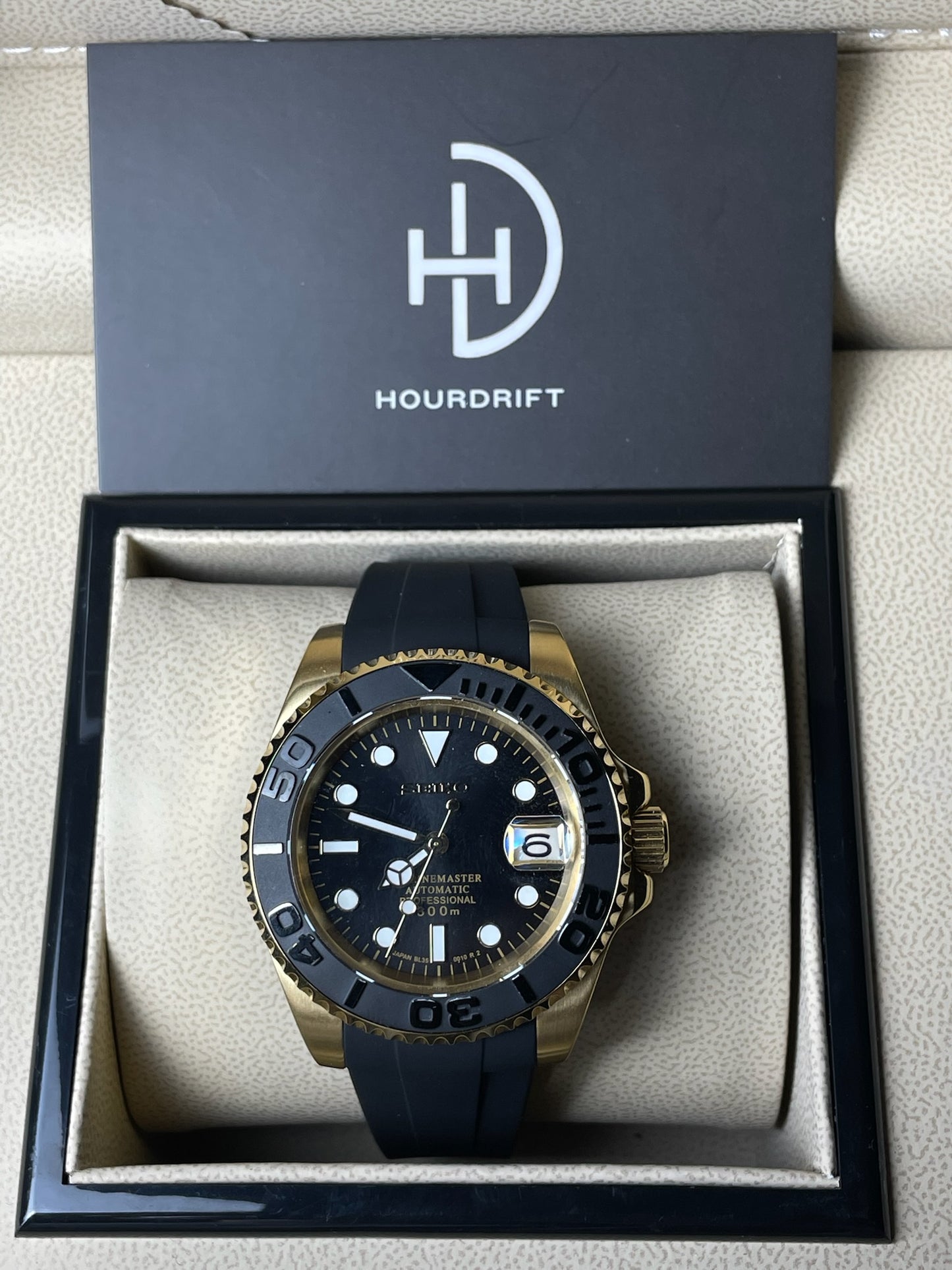 Seiko Mod Yachtmaster Gold (Rubber Strap)