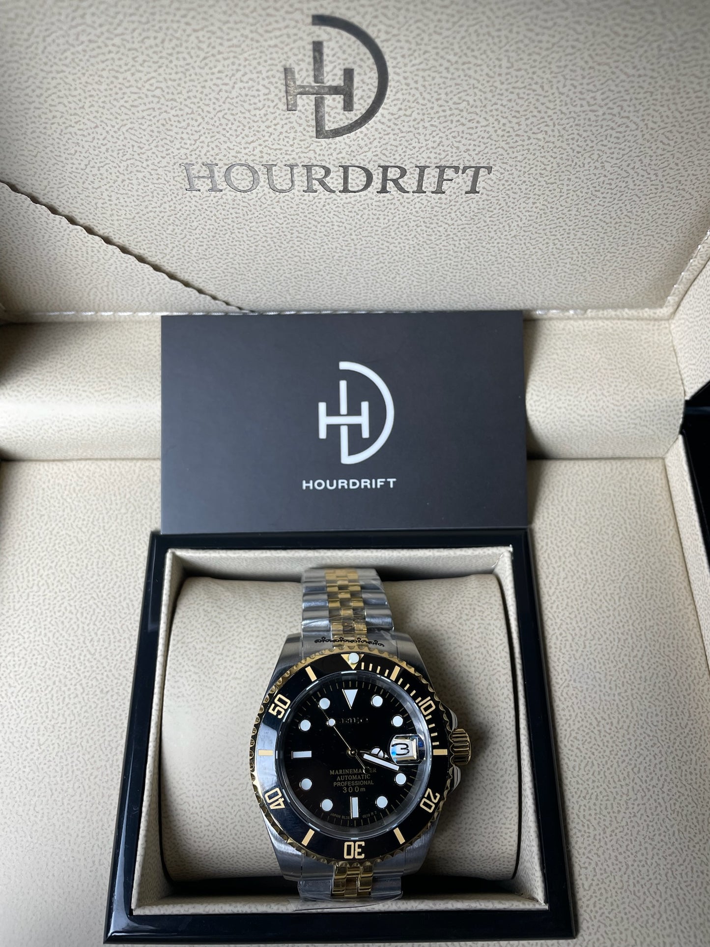 Seiko Mod Submariner Two-Tone Black
