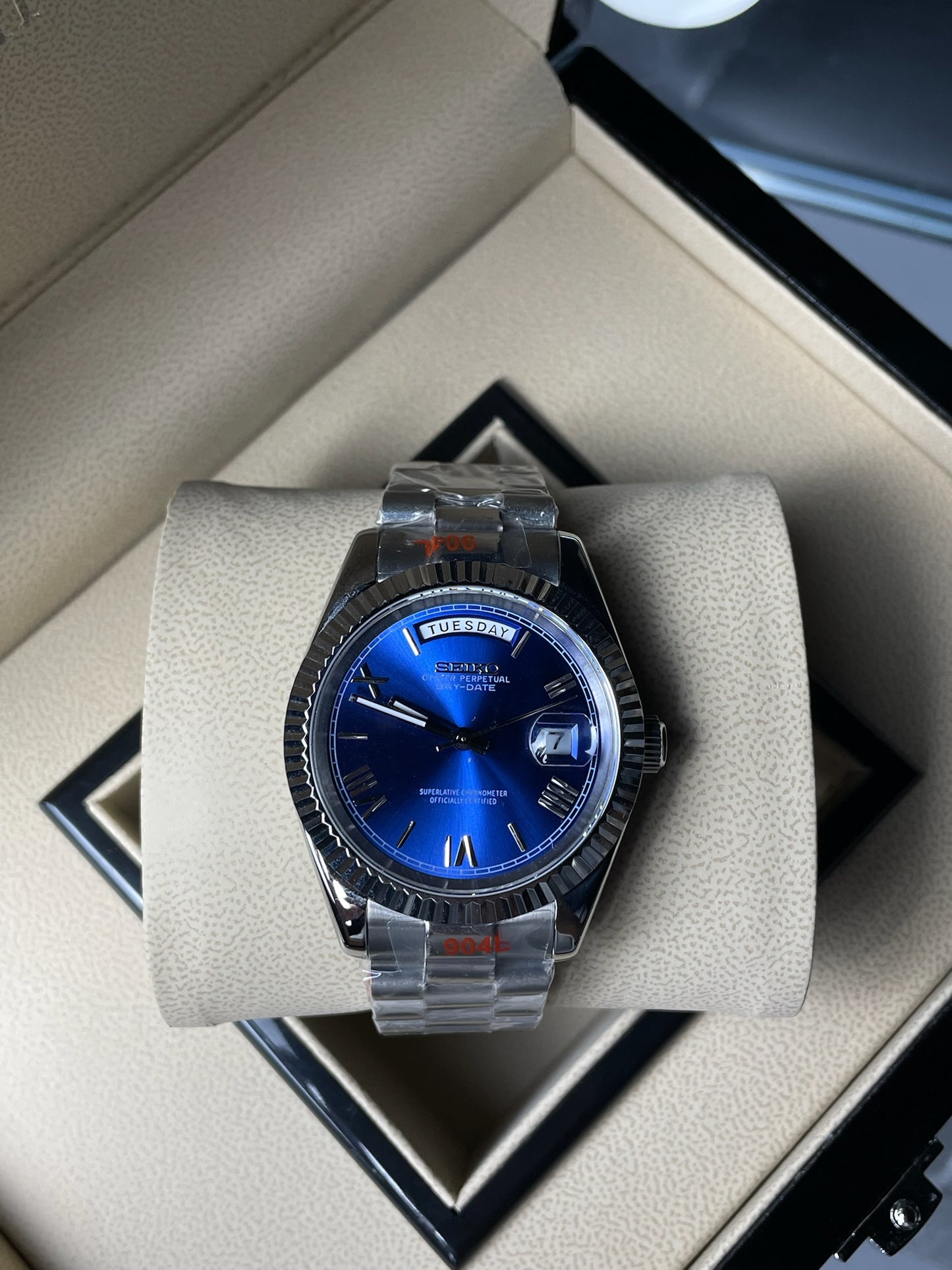Seiko Mod Daydate Blue