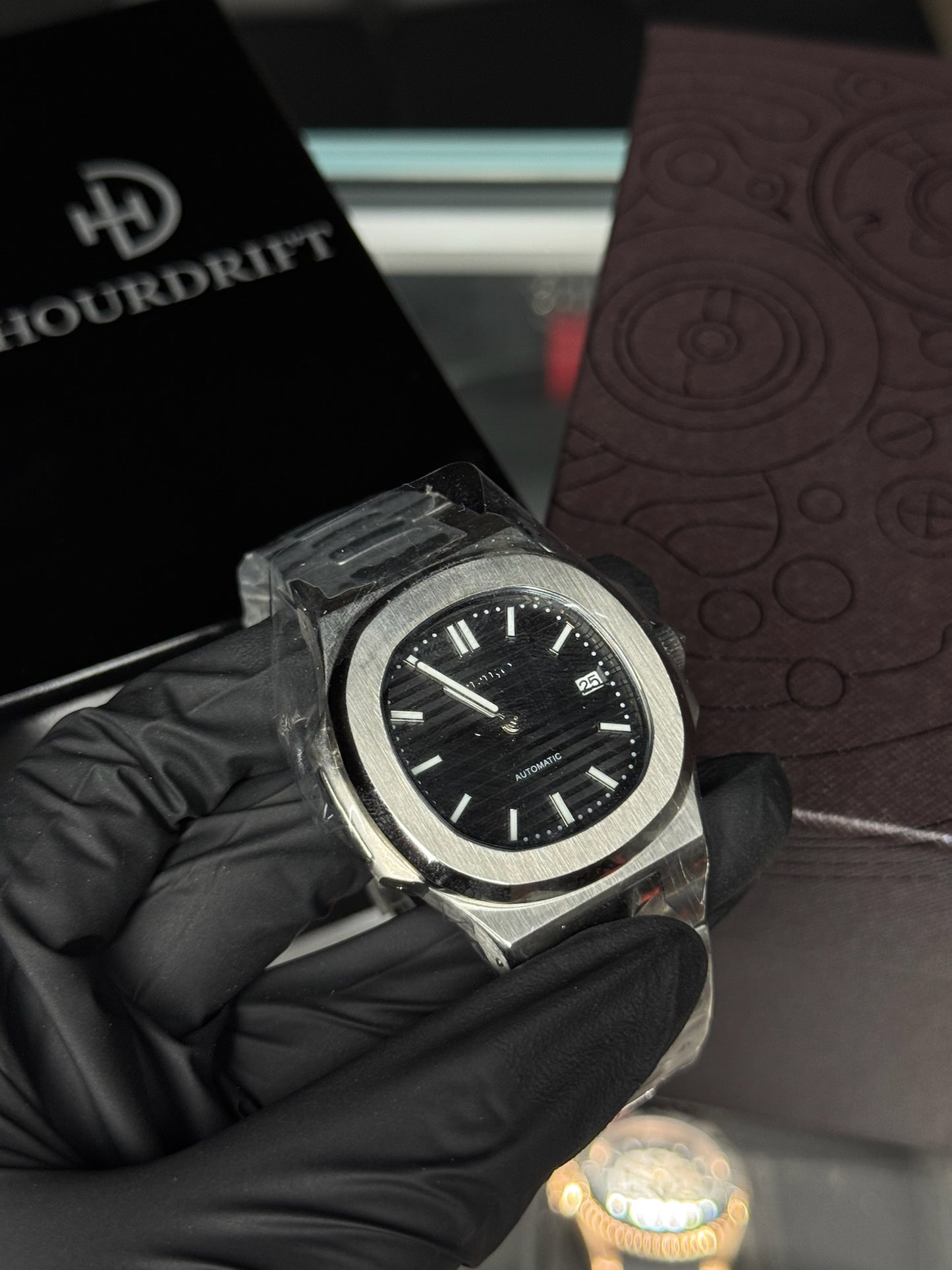 Seiko Mod Nautilus Black Dial