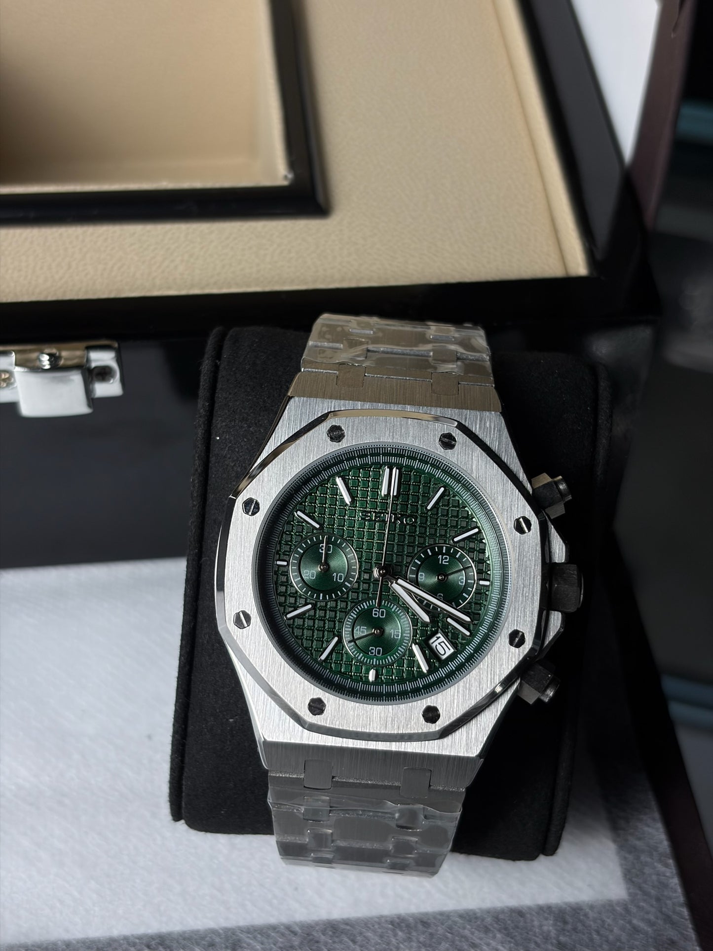 Seiko Mod Royal Oak Green Dial