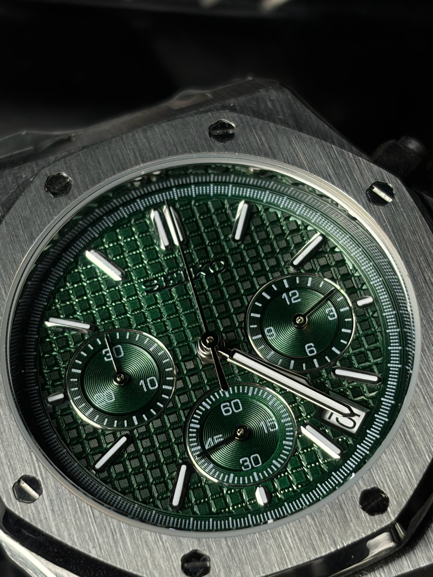 Seiko Mod Royal Oak Green Dial