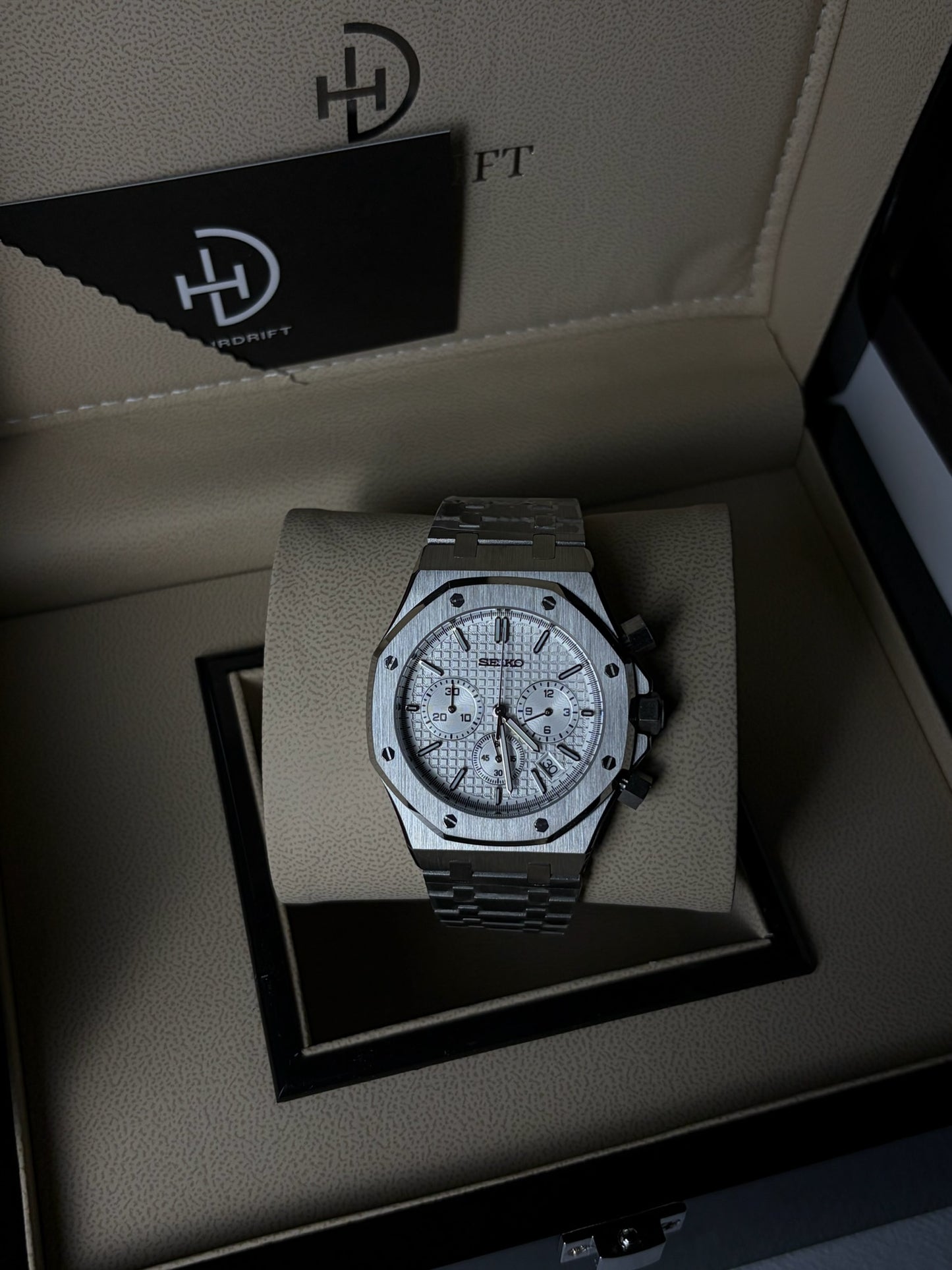Seiko Mod Royal Oak White Dial