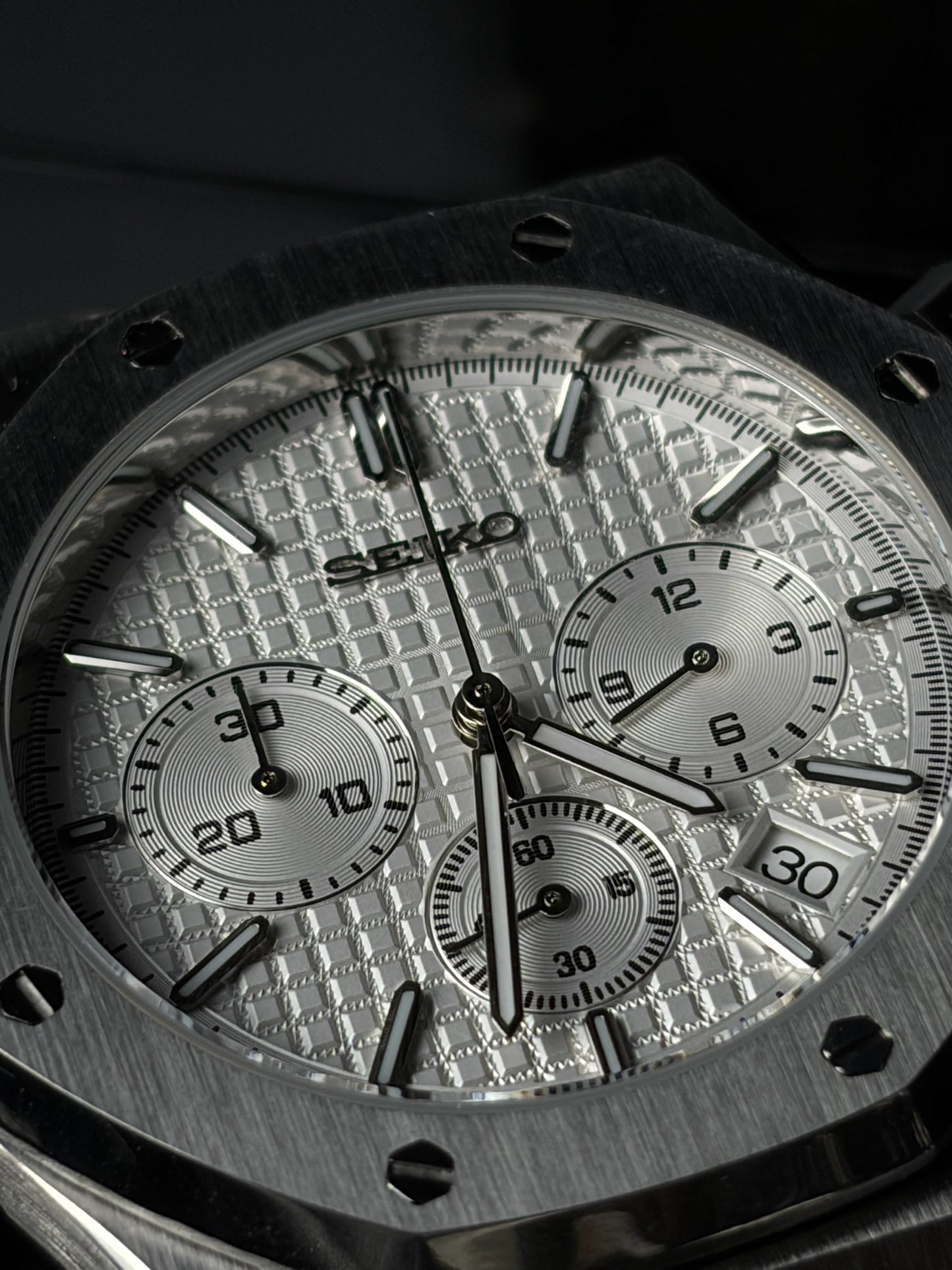 Seiko Mod Royal Oak White Dial