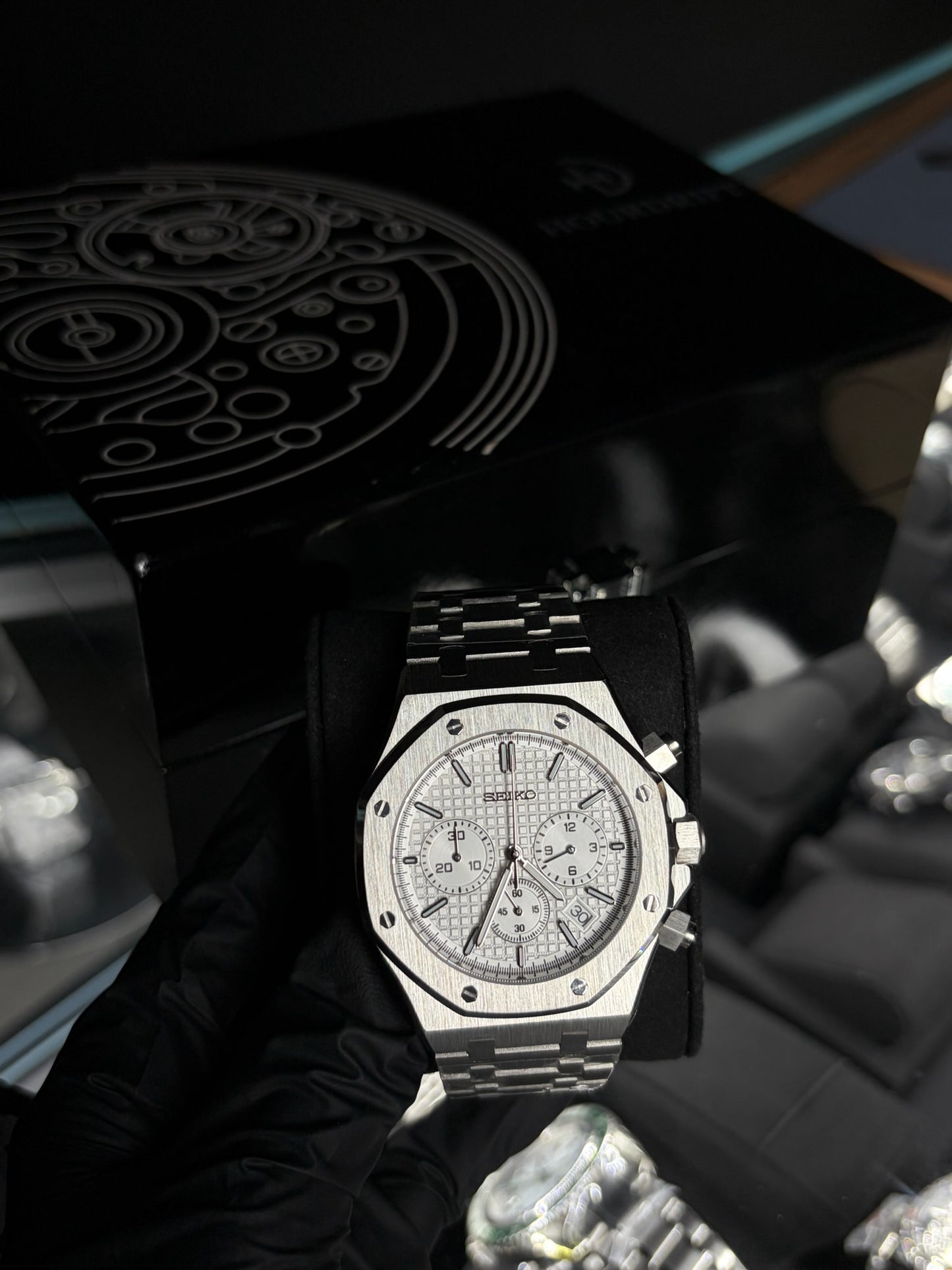Seiko Mod Royal Oak White Dial