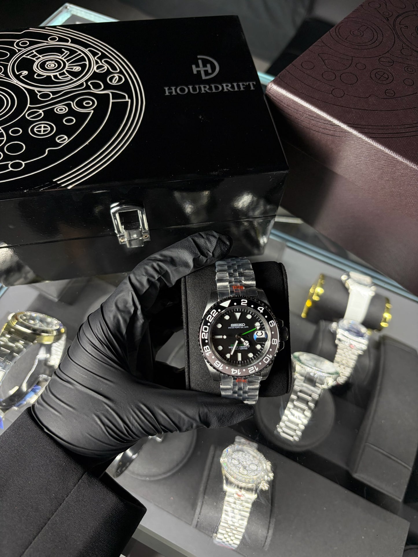 Seiko Mod Bruce Wayne GMT