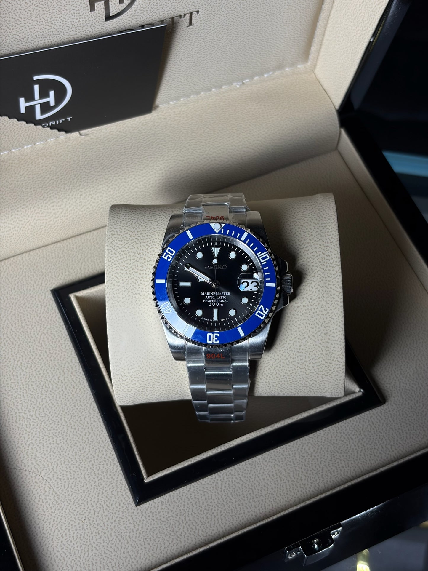 Seiko Mod Submariner Blue Black