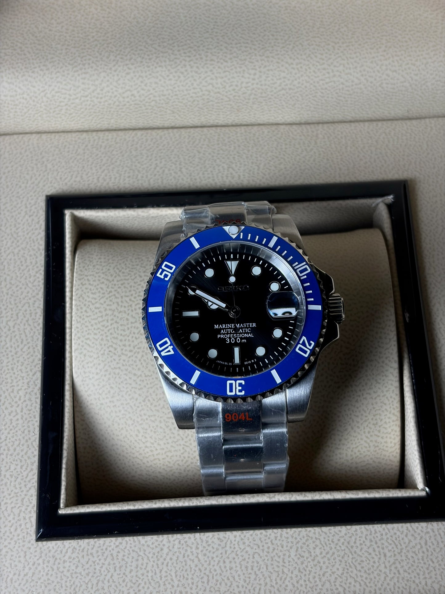 Seiko Mod Submariner Blue Black