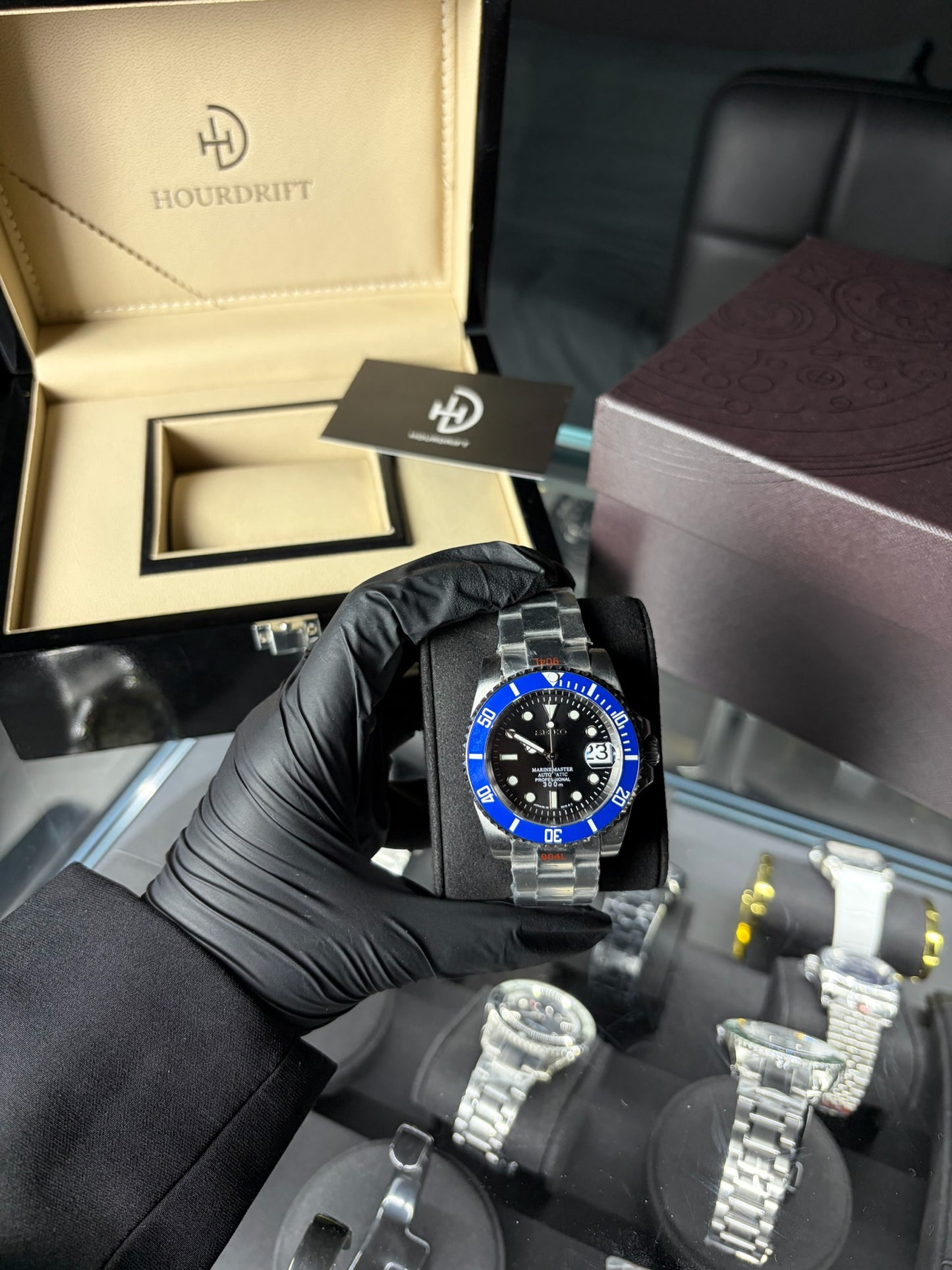 Seiko Mod Submariner Blue Black