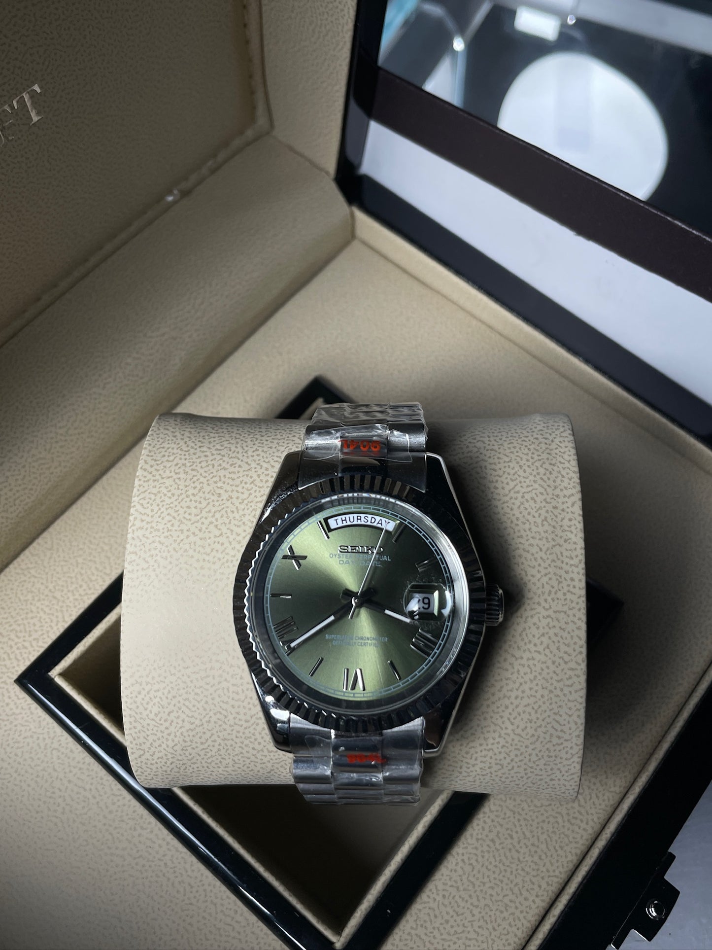 Seiko Mod Daydate Green