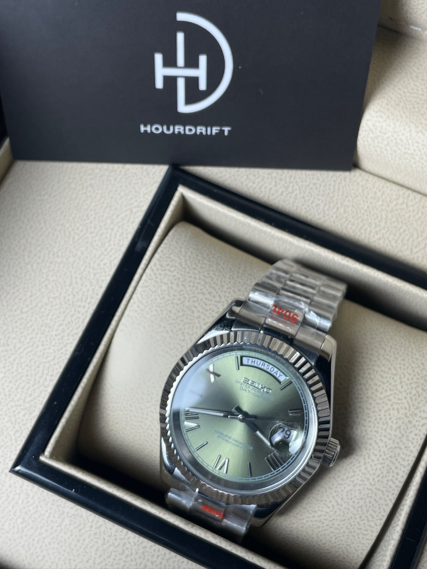 Seiko Mod Daydate Green