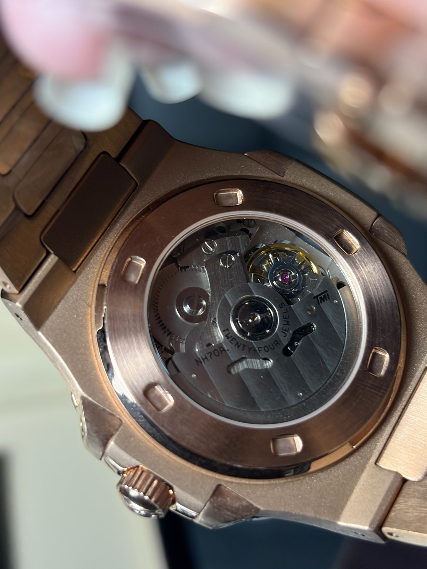 Seiko Mod Nautilus Open Heart Rosewood Edition