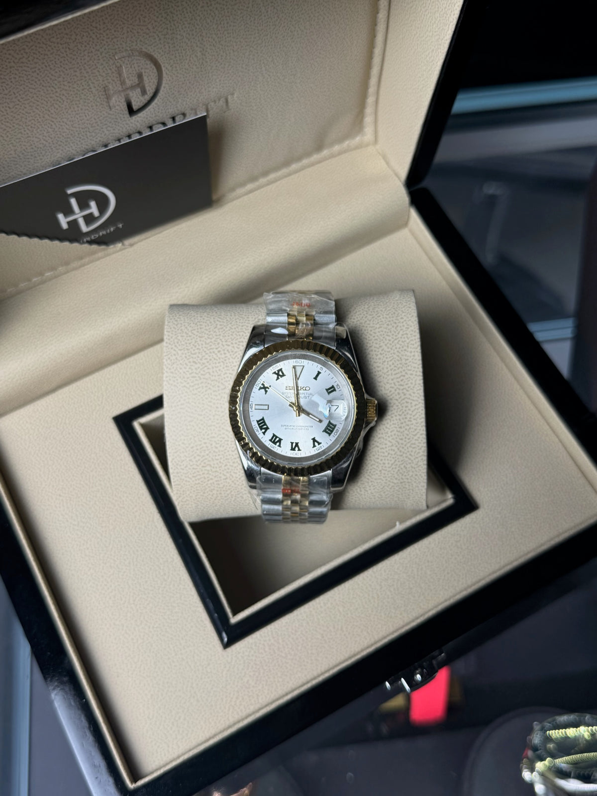Seiko Mod Datejust Wimbledon Two Tone Gold